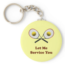 Service You Tennis Keychains