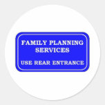 SERVICIOS DE LA PLANIFICACIÓN FAMILIAR PEGATINAS  