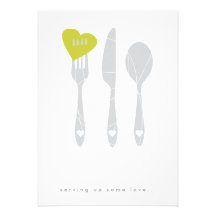 Serving Love Rehearsal Dinner Invitation