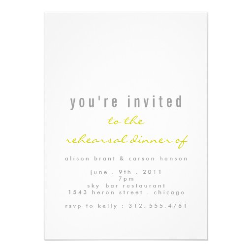 Serving Love Rehearsal Dinner Invitation
