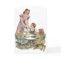 Serving Lunch Greeting Cards