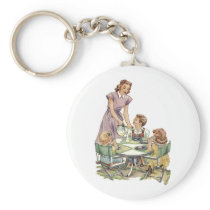 Serving Lunch Key Chain