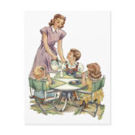 Serving Lunch Post Card