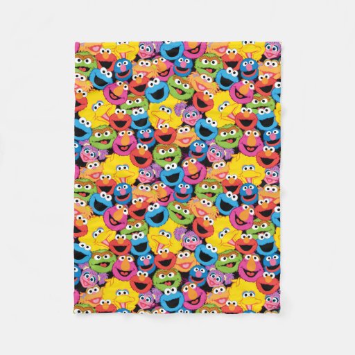 sesame street characters fleece throw blanket