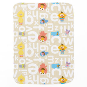 Sesame Street Pals Alphabet Pattern Receiving Blanket