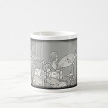 Set Drummer Girl Coffee Stein or Mug