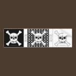 Set of 3 Skull And Crossbone Bumper Sticker bumper stickers