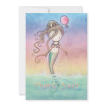 Set of Mermaid Thank You Cards Invitations