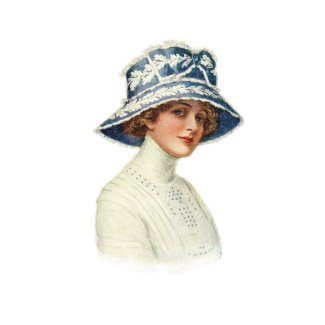 Set of Vintage Millinery Notecard (7) card