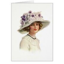 Set of Vintage Millinery Notecards (1)