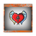 set wing heart magnets