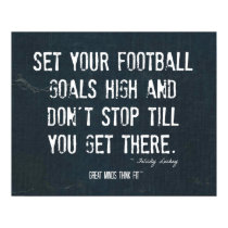 Set Your Football Goals High Poster in Denim