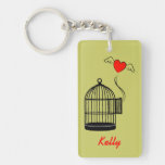 Set your heart free 2 rectangle acrylic key chain