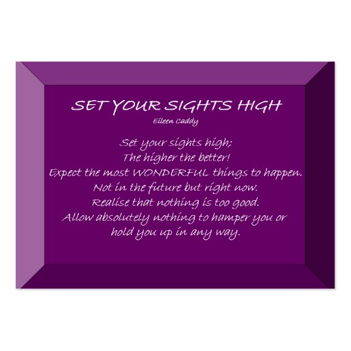 Set Your Sight High Business Card Template (front side)