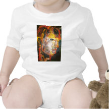 Seth, man's face, original en caustic painting bodysuit