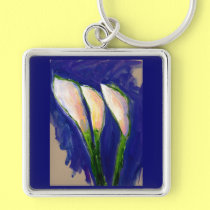 Setting Sail Calla Lily Flowers Art Keychain keychains