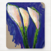 Setting Sail Lily Flowers Painting Art Mousepad mousepads