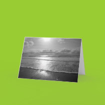 Setting Sun over the Ocean Card