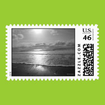 Setting Sun over the Ocean postage
