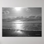 Setting Sun over the Ocean Poster