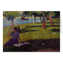 seurat Painting Greeting Card