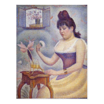 Seurat Painting Post Card