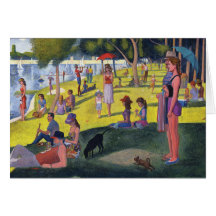 Seurat Parody Greeting Card