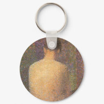Seurat's Model From Behind keychains