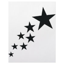 seven black stars icon letterhead