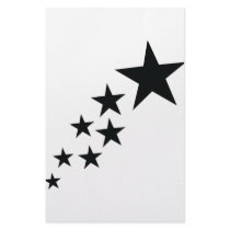 seven black stars icon stationery