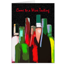 Seven Bottles of Wine on the Wall Wine Tasting Greeting Card