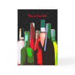 Seven Bottles of Wine on the Wall You're Invited Greeting Card