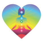 Seven Chacras/Chakra's Heart Sticker's