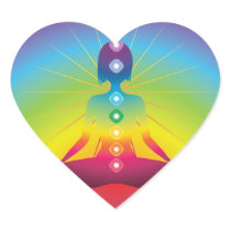 Seven Chacras/Chakra's Heart Sticker's