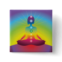 Seven Chacras/Chakra's Square Button