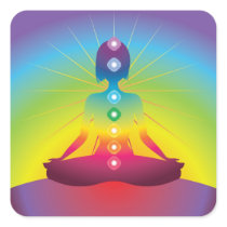 Seven Chacras/Chakra's Square Stickers