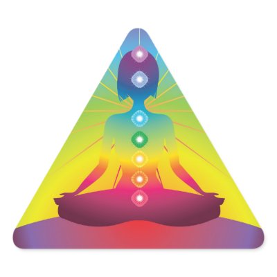 Seven Chacras/Chakra's Triangle Sticker by artgalleria