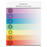 Seven Chakras Letterhead Stationery