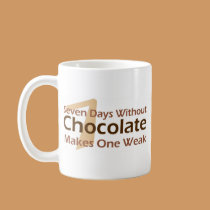 Seven Days Without Chocolate mugs