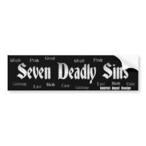 Seven Deadly Sins Logo bumper stickers