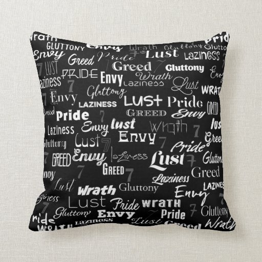 Seven Deadly Sins Pillow | Zazzle