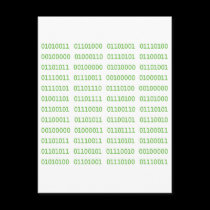 Seven Dirty Binary Codes postcards