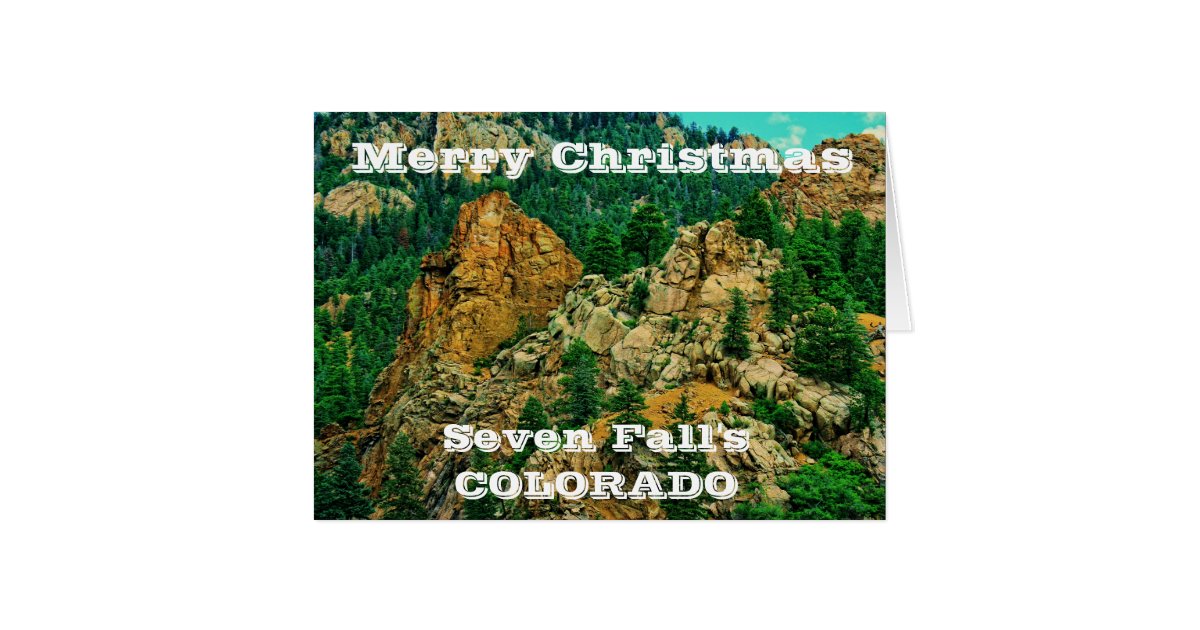 Seven Fall's Colorado Christmas Greeting Card Zazzle