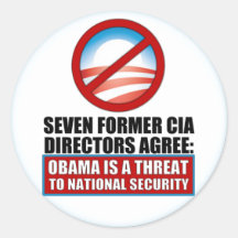 Seven Former CIA Directors Round Sticker