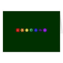 Seven Horizontal Chakras Greeting Cards