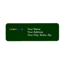 Seven Horizontal Chakras Return Address Labels