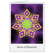 Seven of Diamonds Greeting Cards