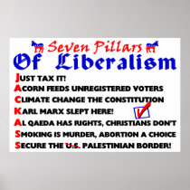 Seven Pillars Of Liberalism Print