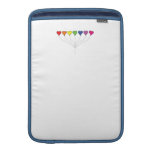 Seven Rainbow Colored  Heart Balloons MacBook Sleeves