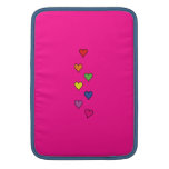 Seven Rainbow Colored Hearts Sleeves For MacBook Air